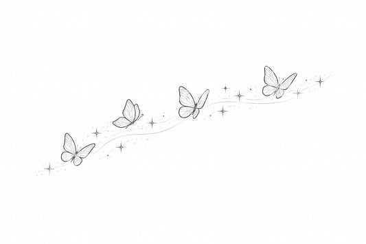 Butterfly Trail Tattoo Design