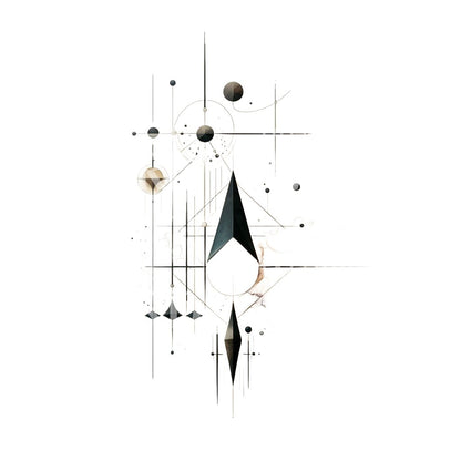 Alchemist Abstract Shapes Tattoo Design