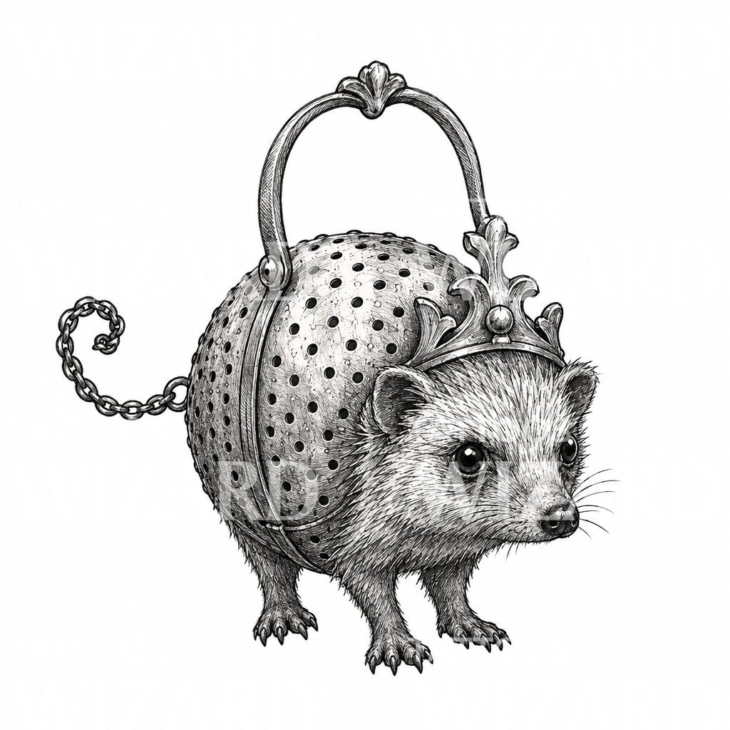 Igel-Tattoo-Design im Käfig