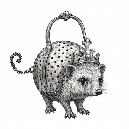 Igel-Tattoo-Design im Käfig