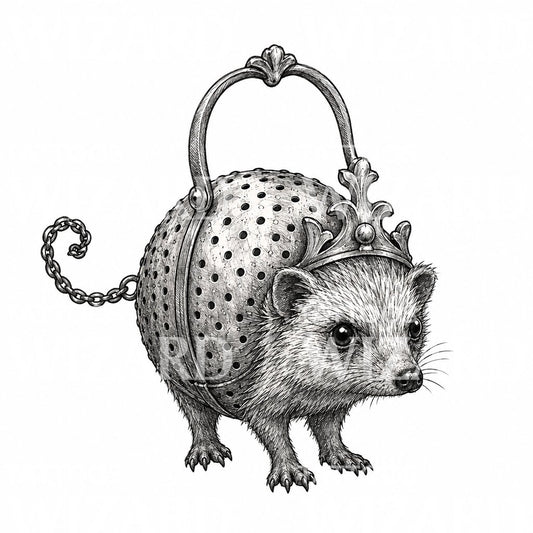 Igel-Tattoo-Design im Käfig