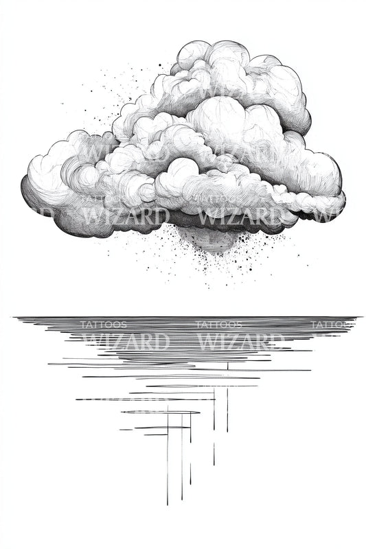 Calm Cloud Over Water Tattoo Idea