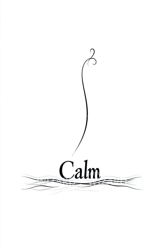 Calm Minimal Line Tattoo Design