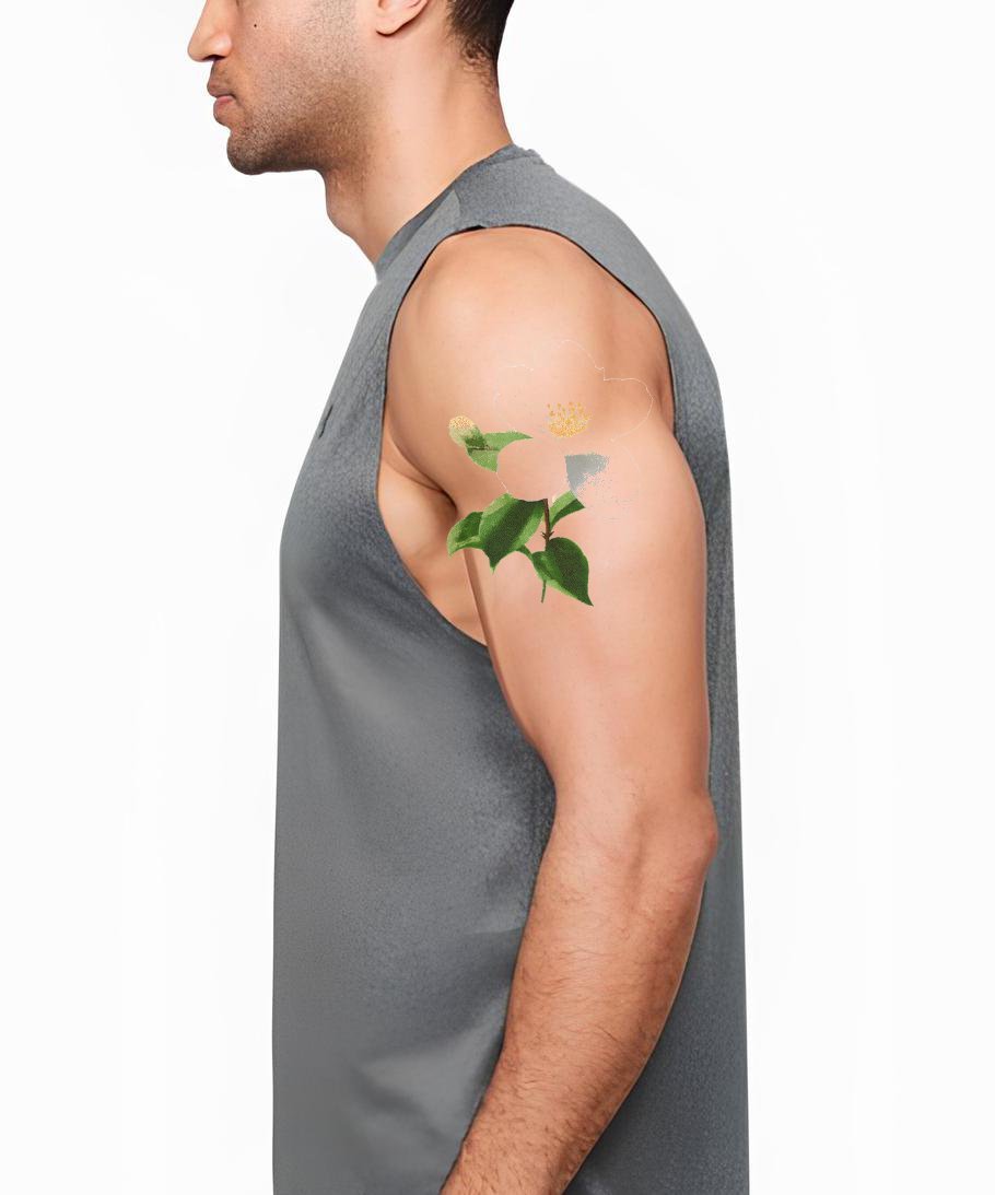 White Camellia Flower Tattoo Design