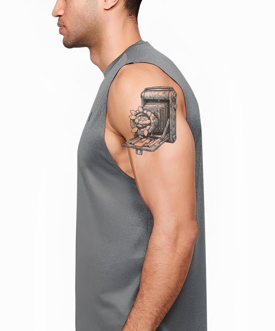 Surreal Camera Dream Tattoo Design