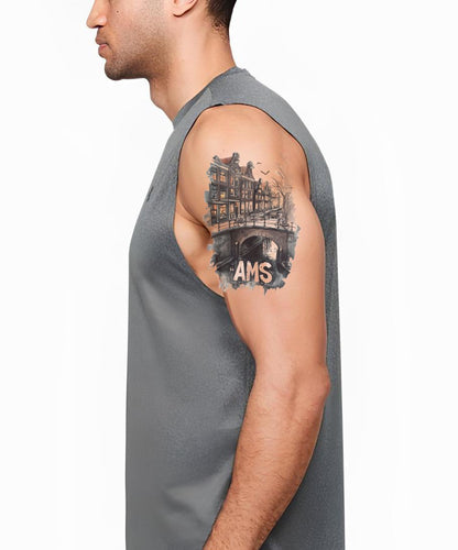 AMS Canal Bridge Tattoo Illustration