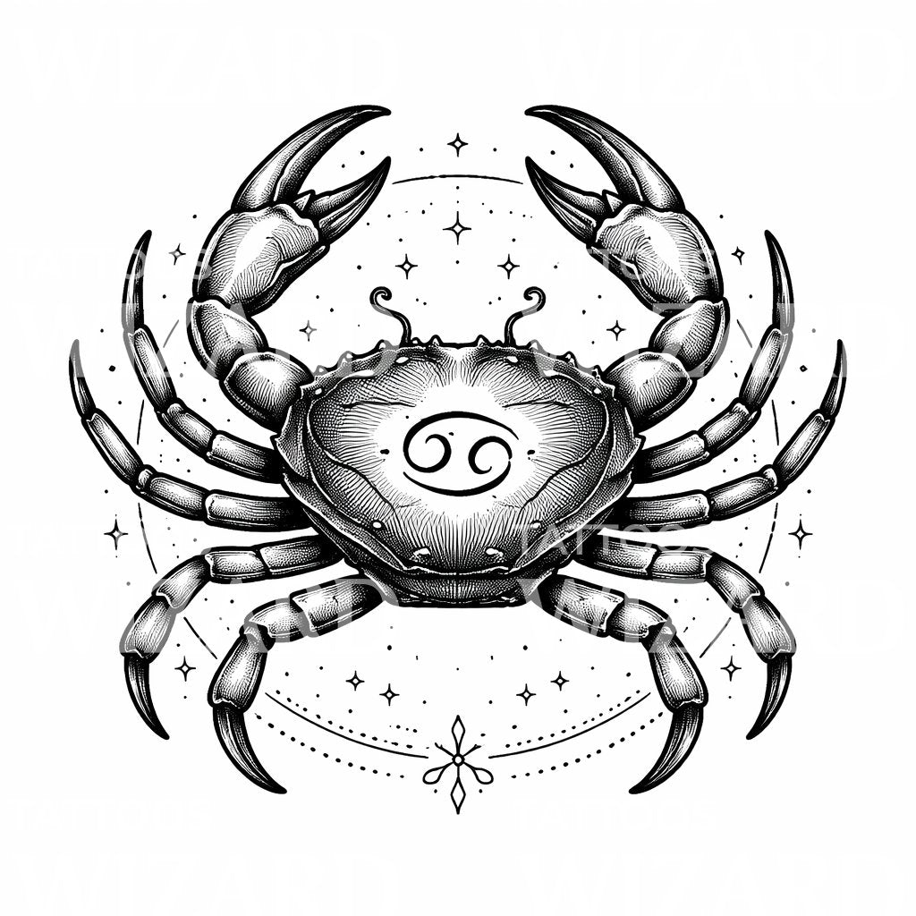 Cancer Crab Tattoo Design