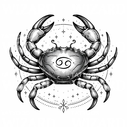 Cancer Crab Tattoo Design
