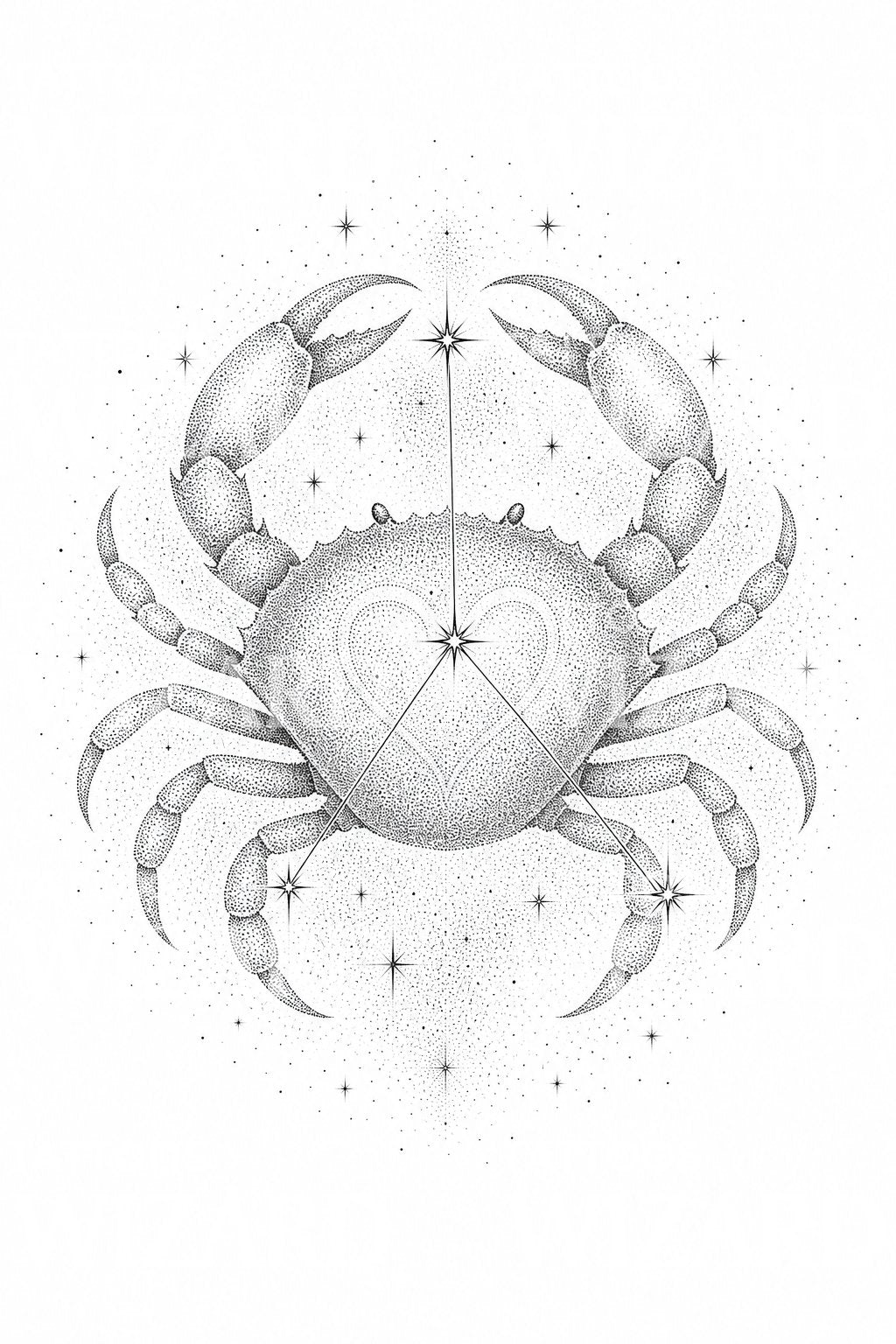 Cancer Zodiac Constellation Tattoo Design