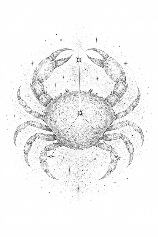Desain Tato Konstelasi Zodiak Cancer