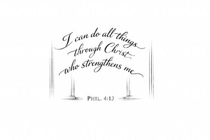 Candle Framed Verse Tattoo Design