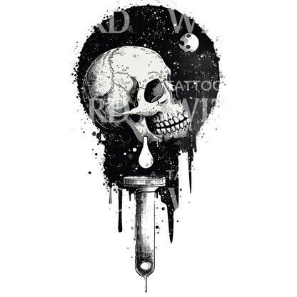 Candlelight Skull Tattoo Design
