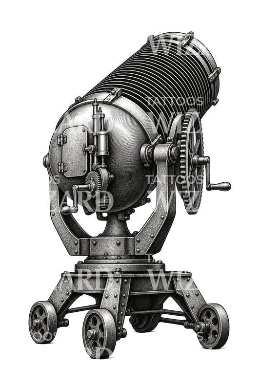 Carbon Arc Searchlight Tattoo Design