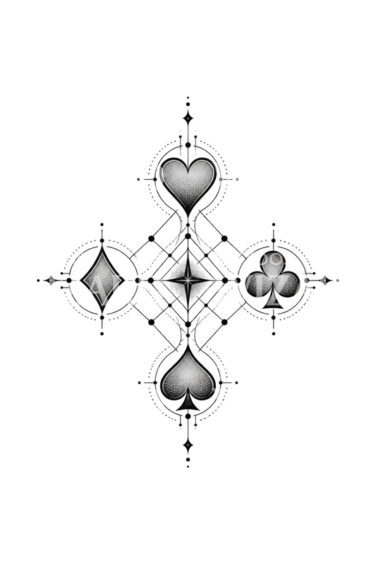 Grelha geométrica dos naipes
