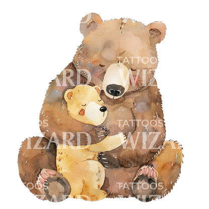 Caring Mother and Son Tattoo Idea