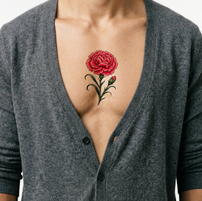 Carnation Flower Tattoo Design