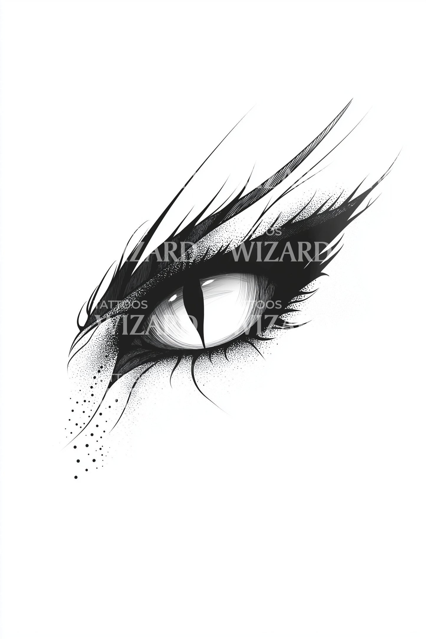 Cat Eye Glance Tattoo Design