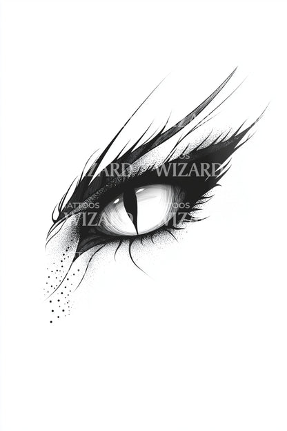 Cat Eye Glance Tattoo Design