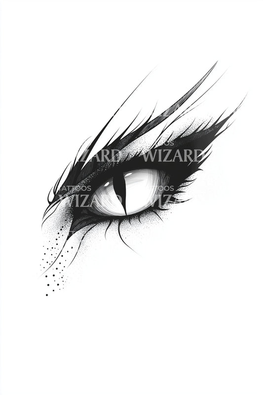 Cat Eye Glance Tattoo Design