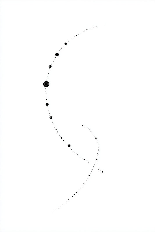 Celestial Dot Spiral Tattoo Design