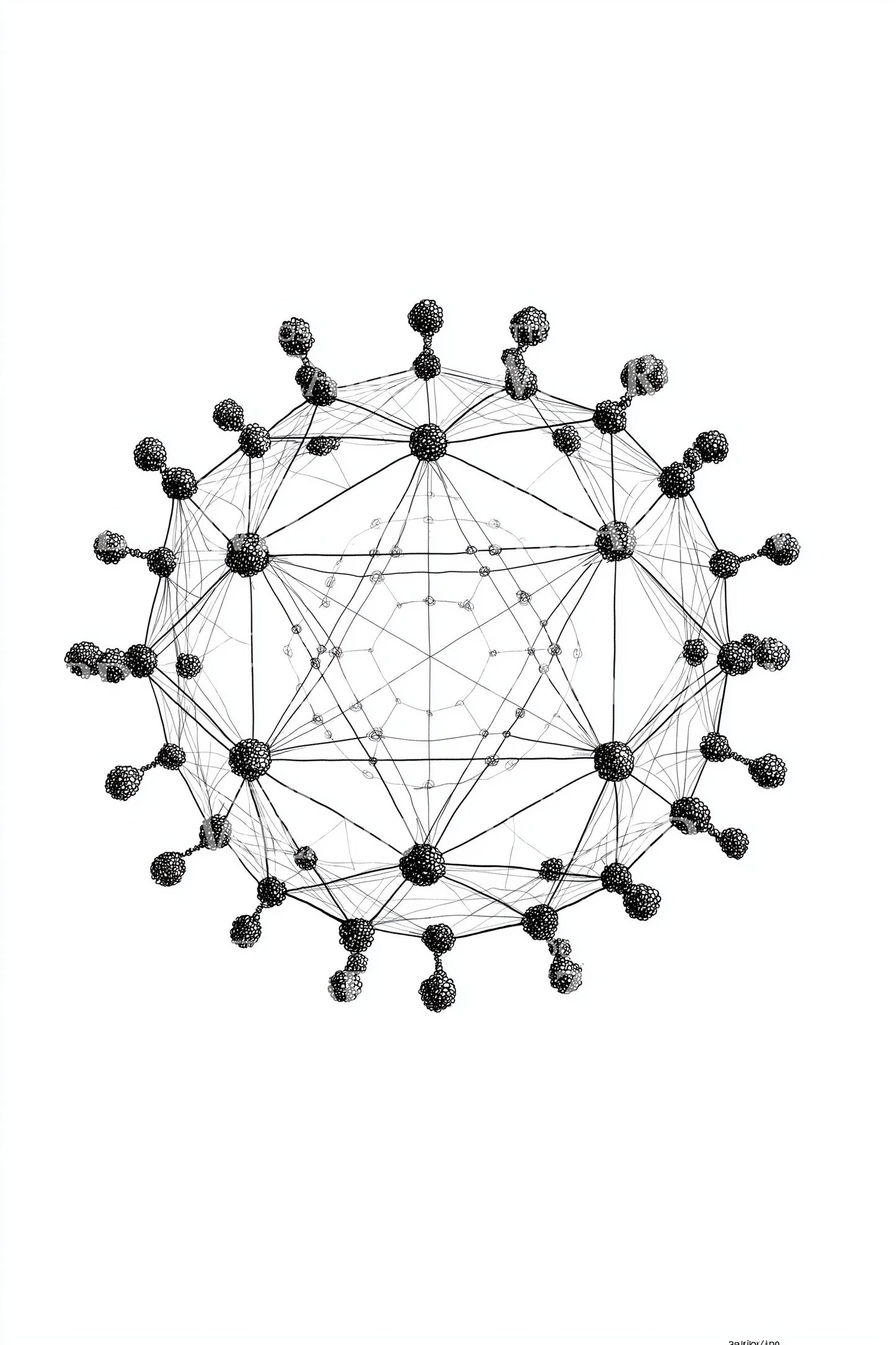 Celestial Network Sphere Tattoo Design