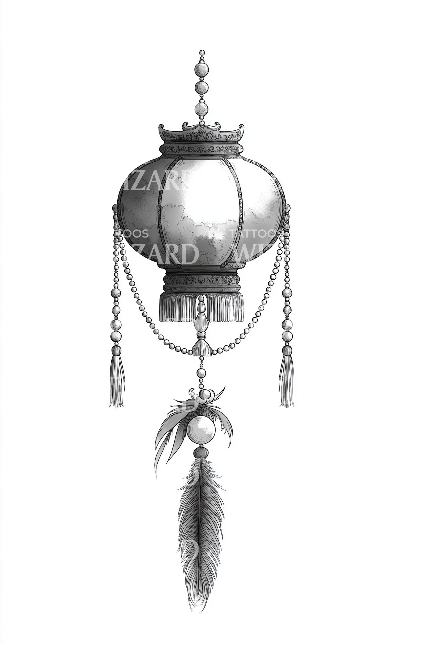 Celestial Orb Dreamcatcher Tattoo Design