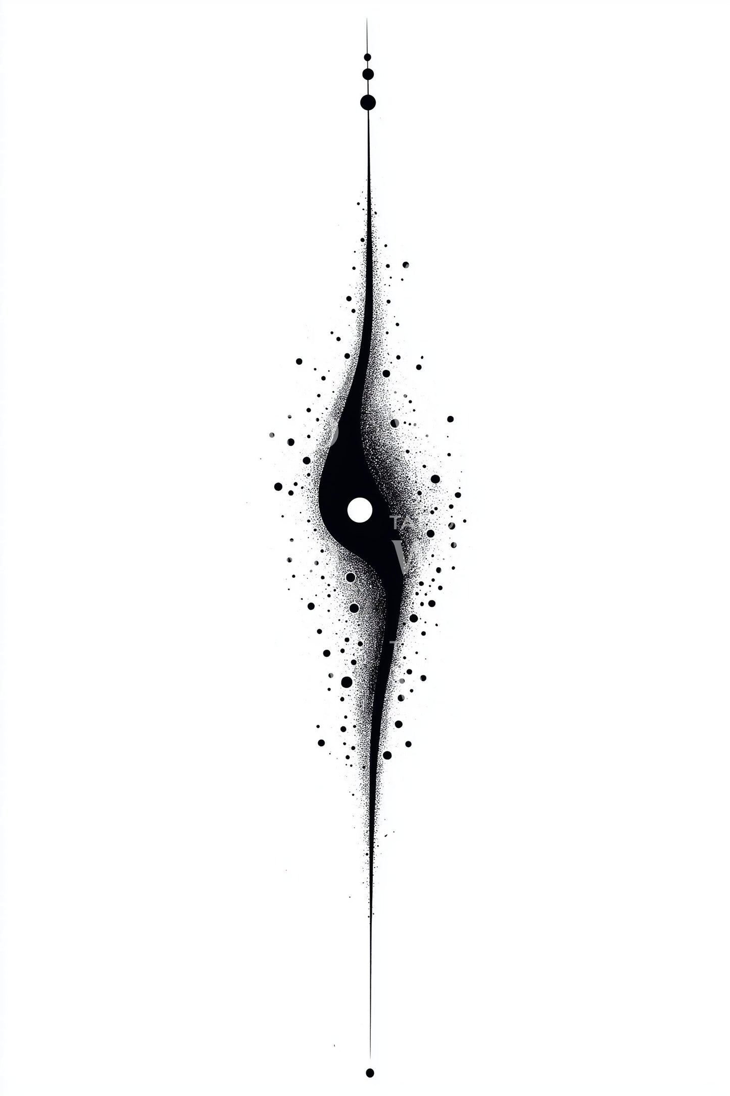 Celestial Rift with Planet Tattoo Design