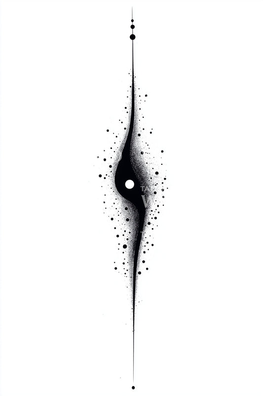 Celestial Rift with Planet Tattoo Design