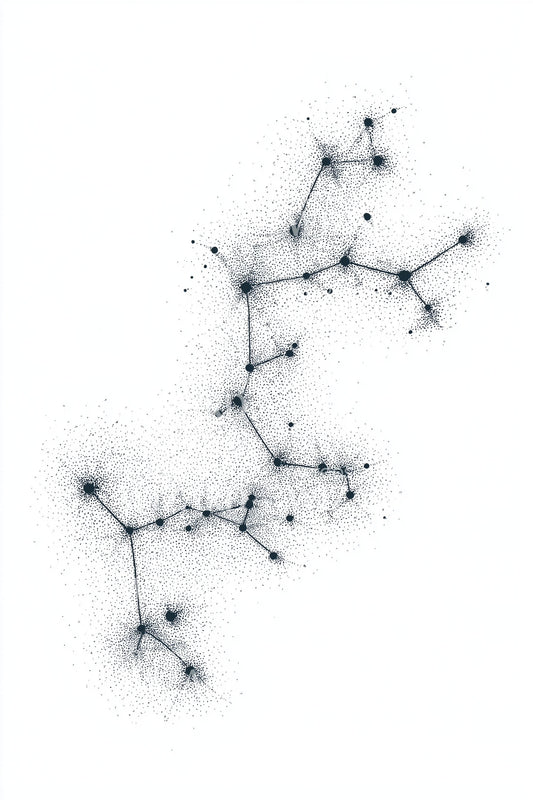 Тату-дизайн созвездия небесной звезды