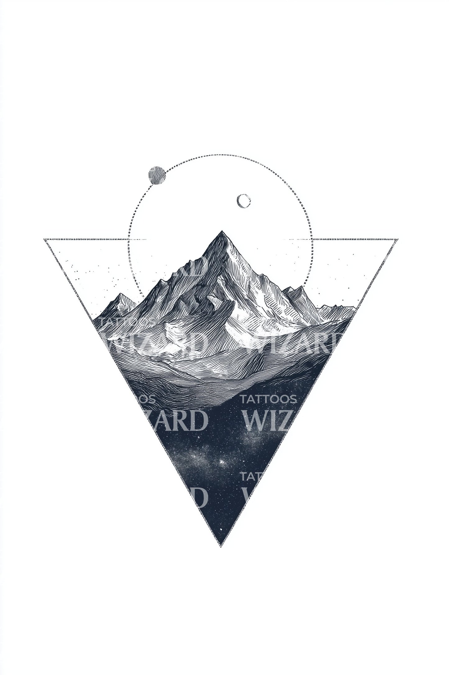 Design de Tatuagem da Faixa Triângulo Celestial