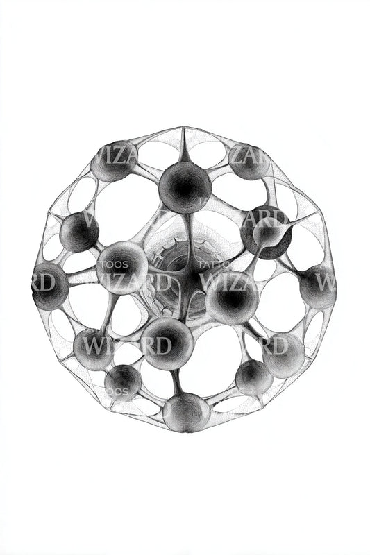 Cell Lattice Tattoo Design