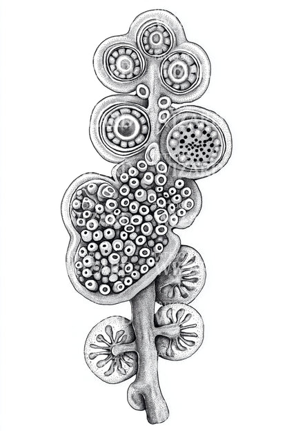 Cellular Bubble Cluster Tattoo Design