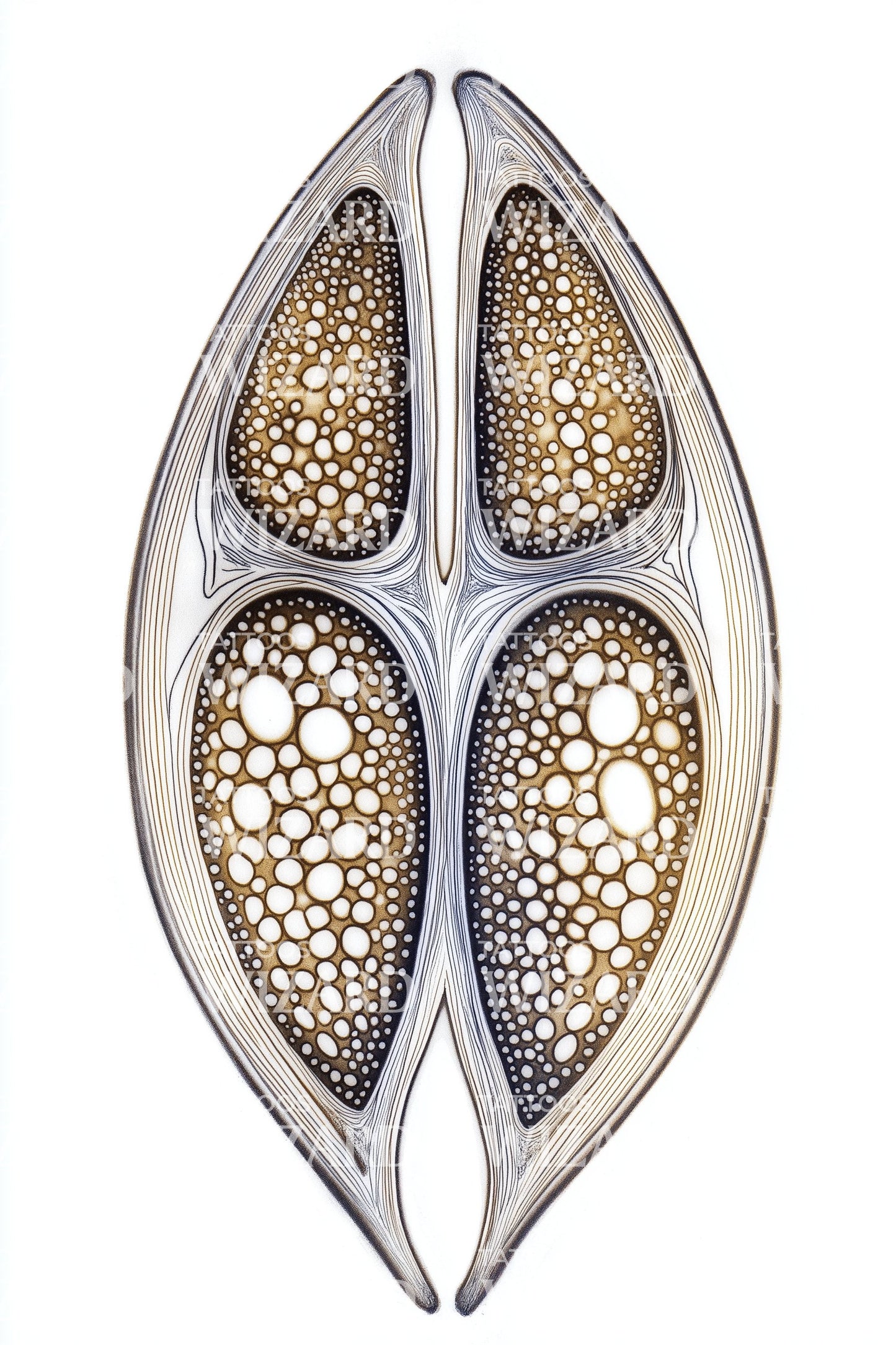 Cellular Seed Pod Tattoo Illustration