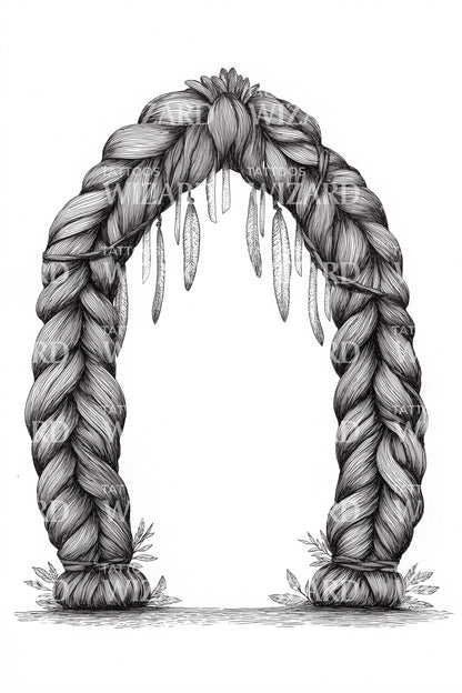 Celtic Braid Archway Tattoo Design