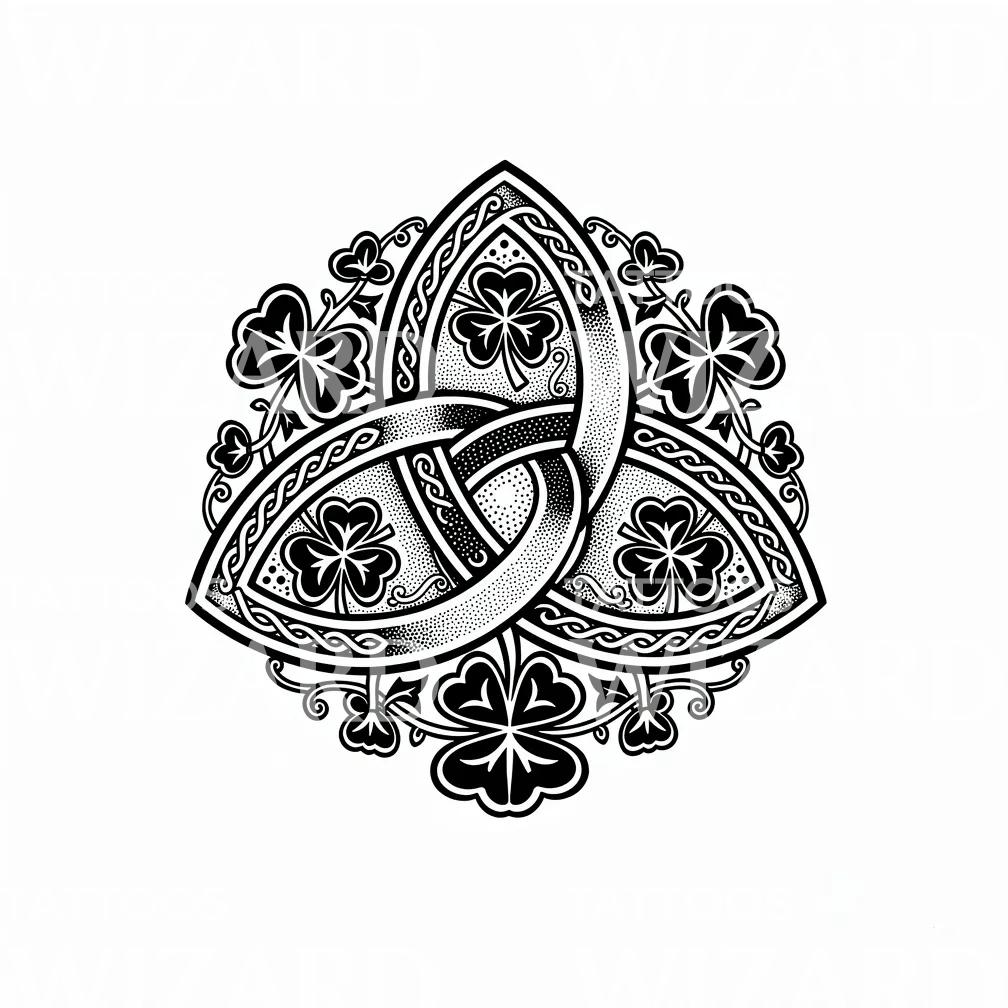 Celtic Clover Knot Tattoo Design