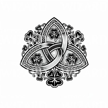 Celtic Clover Knot Tattoo Design