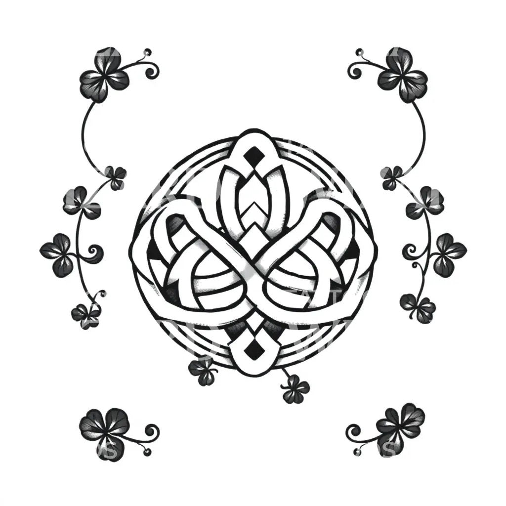Celtic Clover Knot Tattoo Design