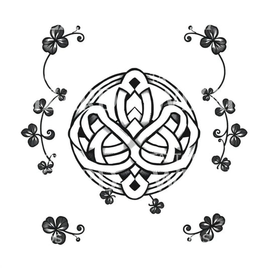 Celtic Clover Knot Tattoo Design