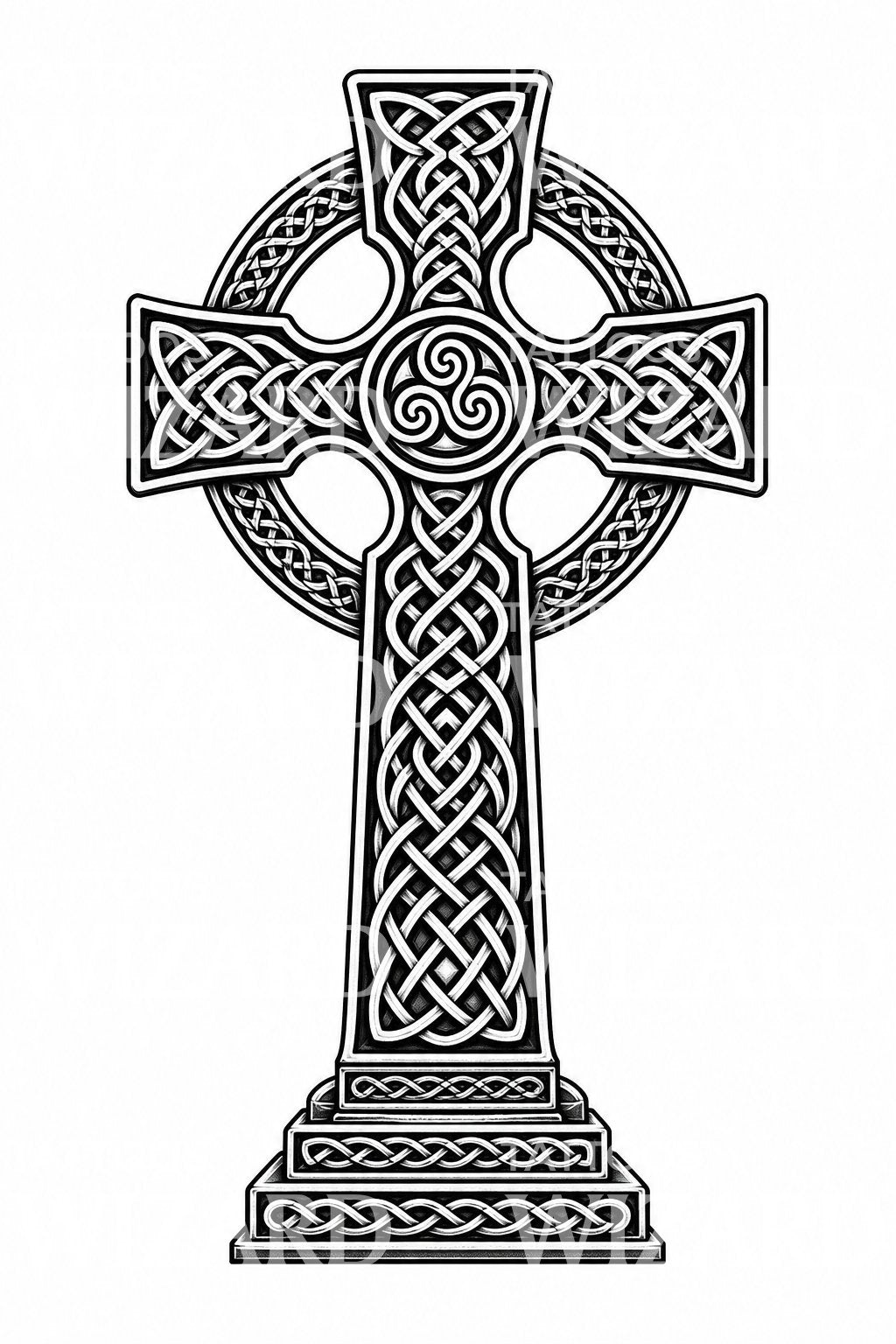 Celtic Cross Knotwork Tattoo Design
