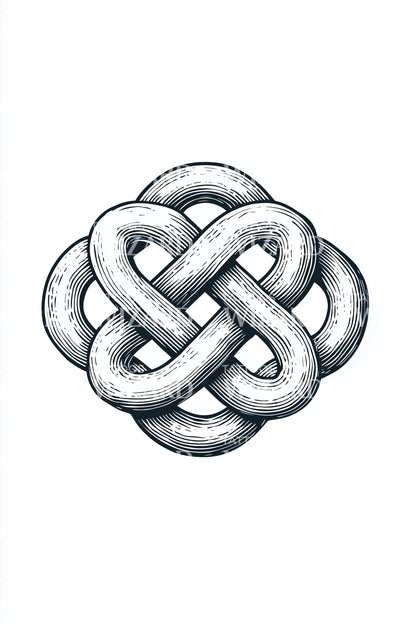 Design del tatuaggio nodo infinito celtico