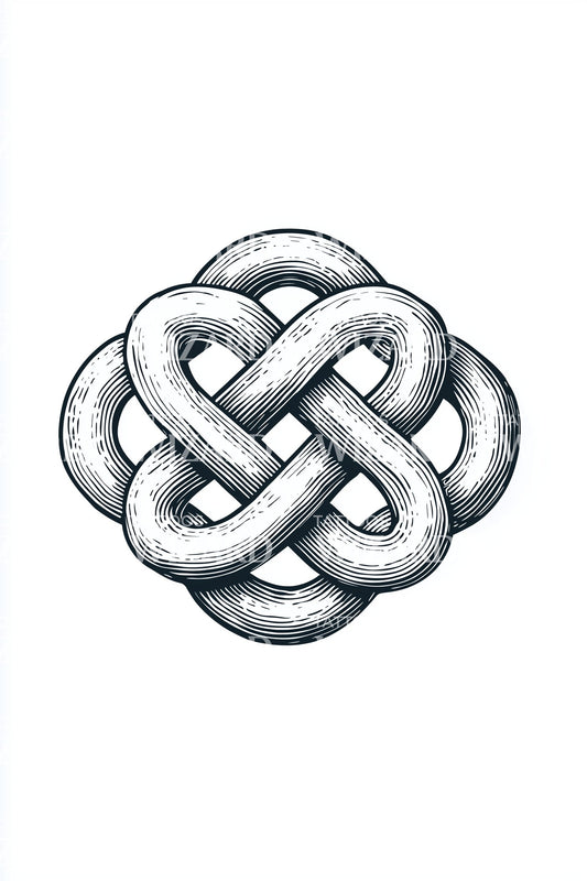 Design del tatuaggio nodo infinito celtico