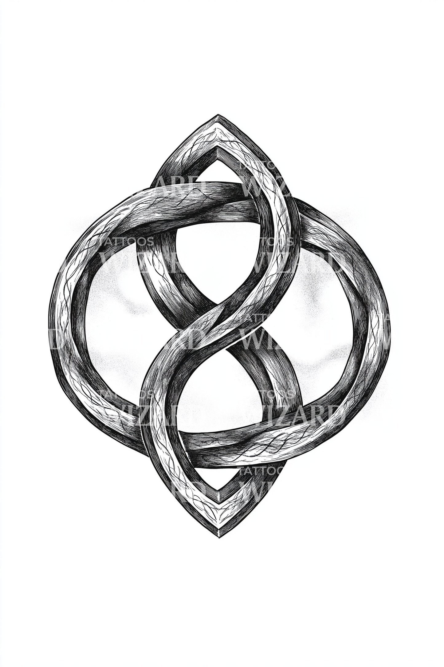 Diseño de tatuaje de nudo infinito celta
