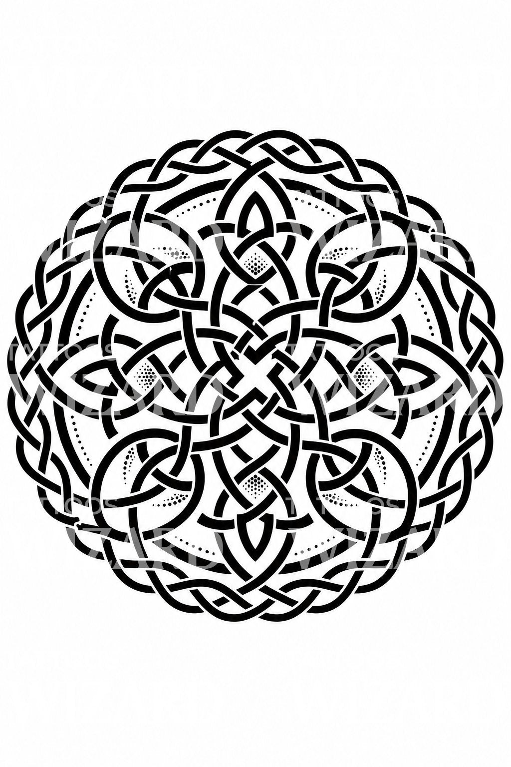 Kelta csomó mandala tetoválásminta