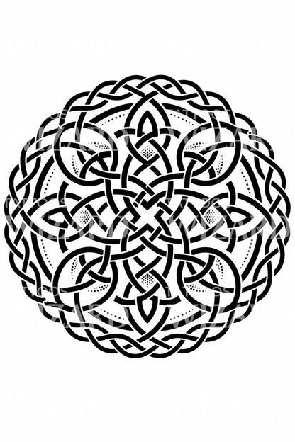 Kelta csomó mandala tetoválásminta