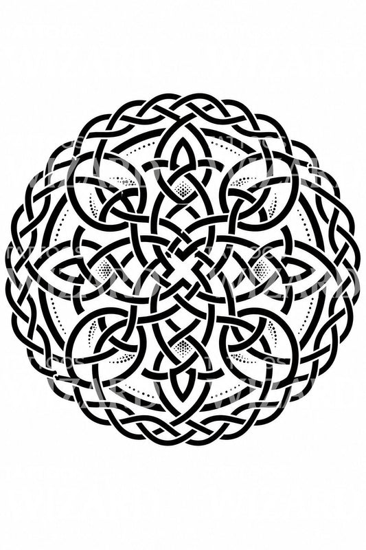 Motif de tatouage mandala noeud celtique