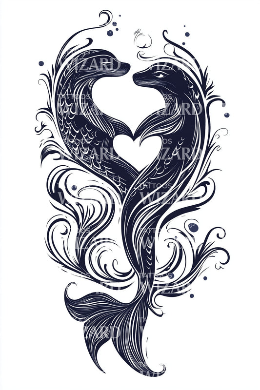 凯尔特海豹徽章纹身设计