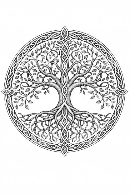 Celtic Tree of Life Tattoo Design