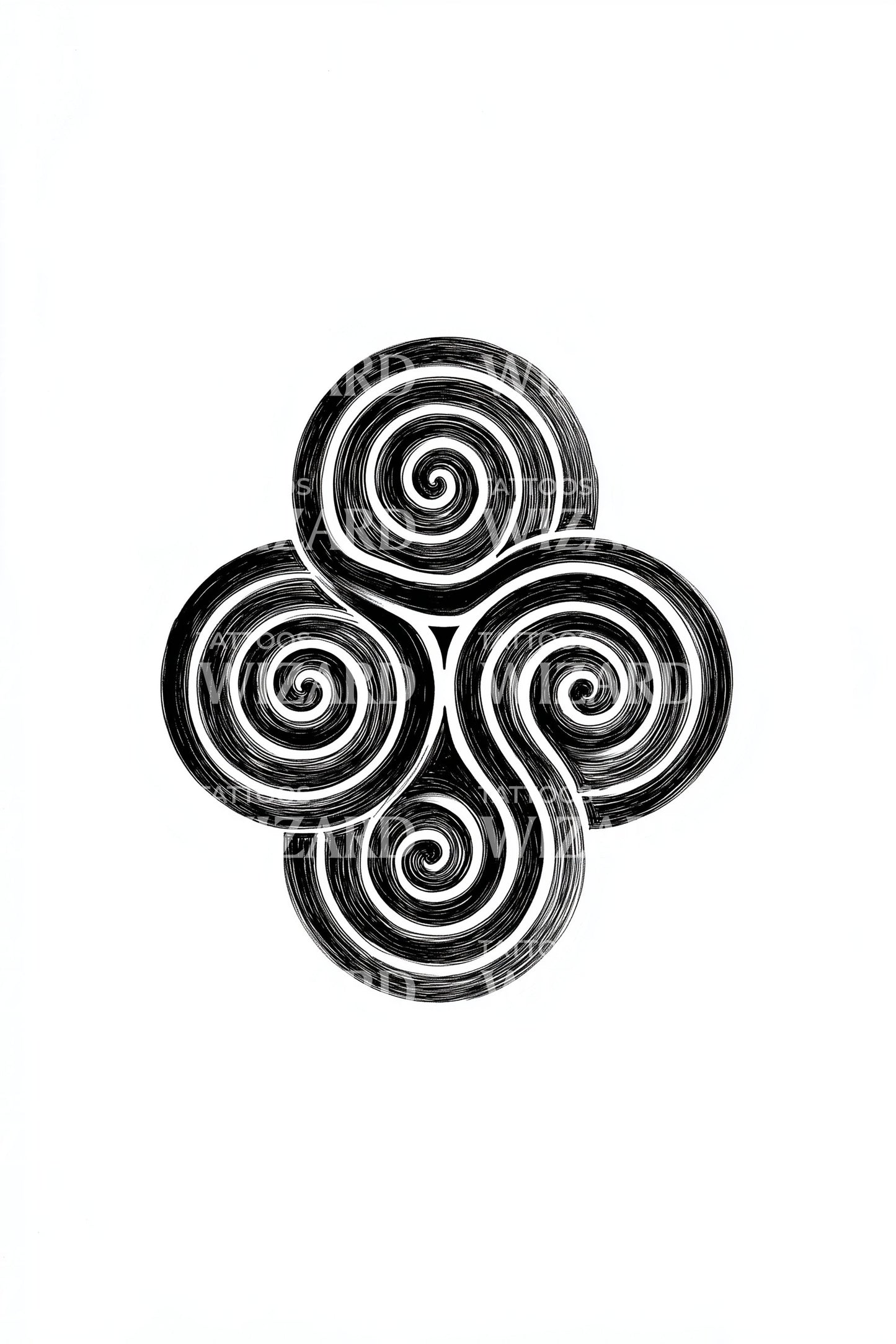 Celtic Triple Swirl Tattoo Design