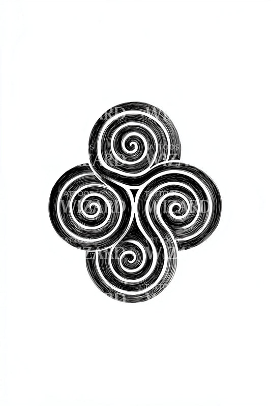 Celtic Triple Swirl Tattoo Design