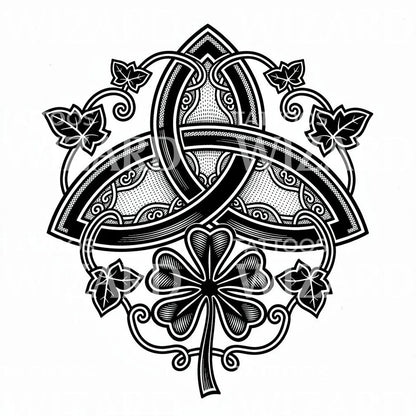 Keltisches Triquetra Kleeblatt Tattoo-Design
